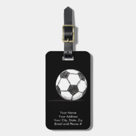 Etiqueta De Bagagem Bola de futebol, futebol, Futebol, esporte de equi