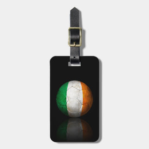 Etiqueta De Bagagem Bola de futebol irlandesa gasta do futebol de