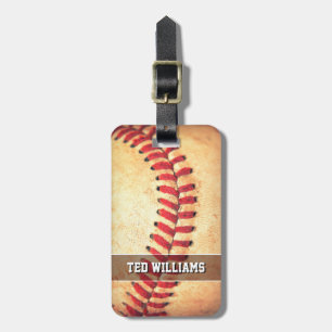Etiqueta De Bagagem Bola personalizada do basebol do vintage