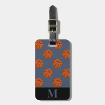 Bolas de Basquete Marrom Monograma, Jeans Azul
