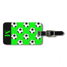 Bolas de futebol Monogram White, verde lima