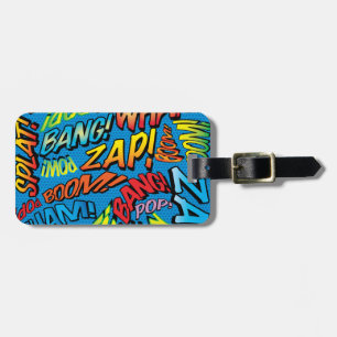 Etiqueta De Bagagem Bolha de Pop de Arte Retrópica Divertida