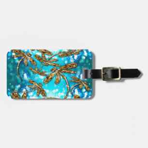 Etiqueta De Bagagem Bolhas de Fluxo de Dragonfly