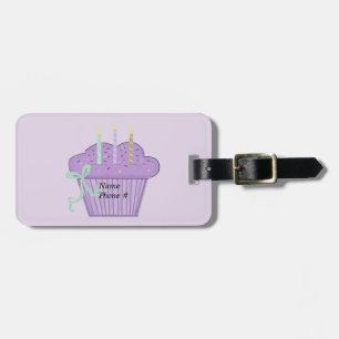 Etiqueta De Bagagem Bolo de Xícara Purple Delight
