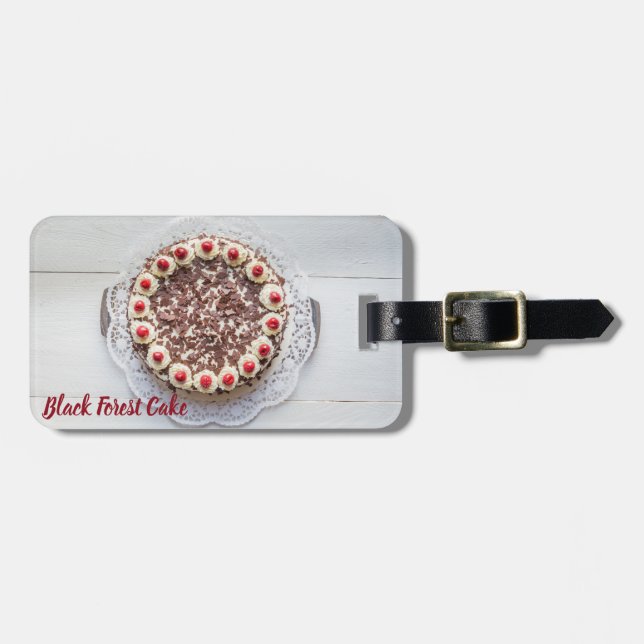 Etiqueta De Bagagem Bolo Floresta Negra para gateau, lu (Frente Horizontal)
