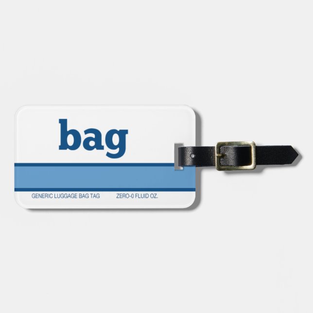 Etiqueta De Bagagem Bolsa de Bagagem Genérica (Frente Horizontal)