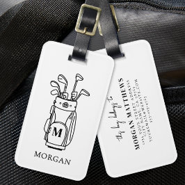 Etiqueta De Bagagem Bolsa de Golfe Monograma