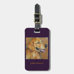 Etiqueta De Bagagem Bolsa do golden retriever, Tag da bagagem ou