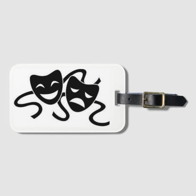 Etiqueta De Bagagem Bolsas de Drama (Frente Horizontal)