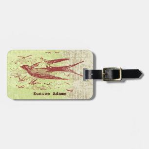 Etiqueta De Bagagem Bon Voyage Thumbelina Vintage Ephemera Collage