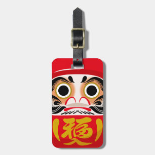 Etiqueta De Bagagem Boneco Daruma (amuleto tradicional japonês de boa