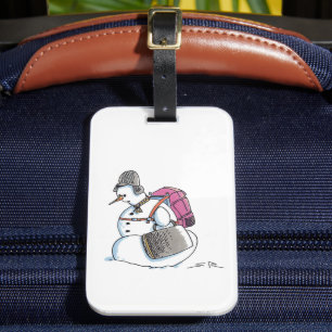 Etiqueta de bagagem Boneco de Neve