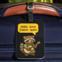 Bonita Floral Raccoon Music Duo Tocando Violão