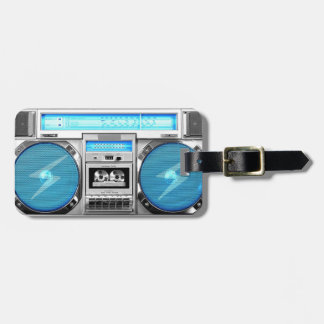Etiqueta De Bagagem Boombox azul