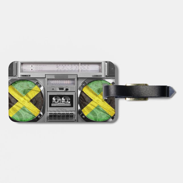 Etiqueta De Bagagem Boombox da Jamaica (Traseira Horizontal)