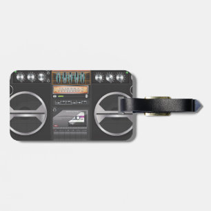 Etiqueta De Bagagem Boombox Ghetto Blaster