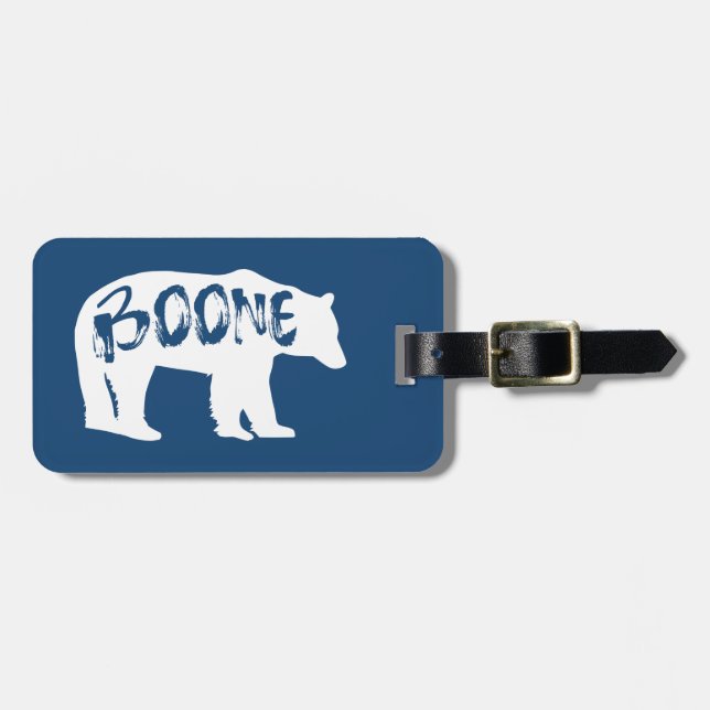 Etiqueta De Bagagem Boone North Carolina Bear (Frente Horizontal)