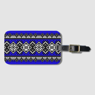 Etiqueta De Bagagem Bordado azul