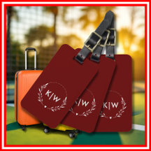 Bordéus e White | Monograma de Iniciais Modernos