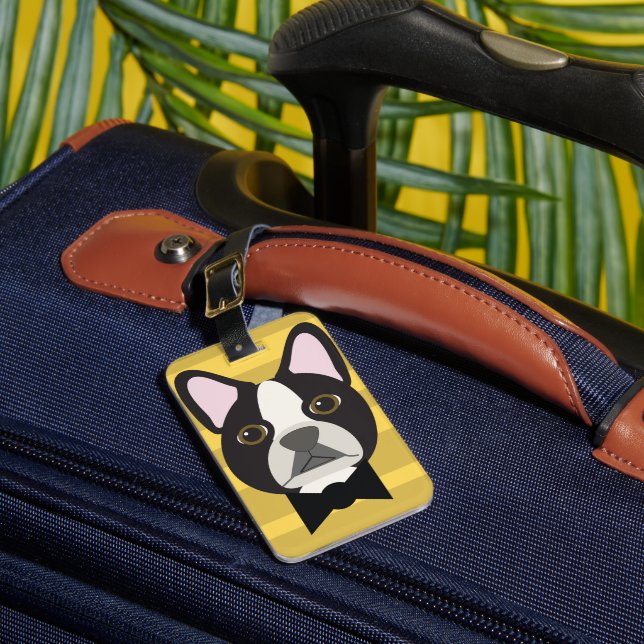 Etiqueta De Bagagem Boston Terrier (Frente Insitu 1)