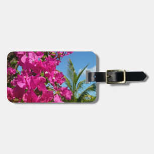 Etiqueta De Bagagem Bougainvillea e Palm Tree Tropical Nature Cena