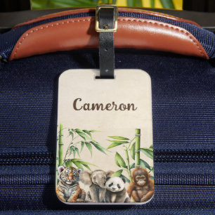 Etiqueta De Bagagem Bovinos Asiáticos Cujos Realistas