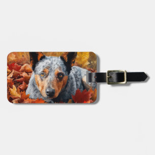 Etiqueta De Bagagem Bovinos australianos no outono caem inspirados