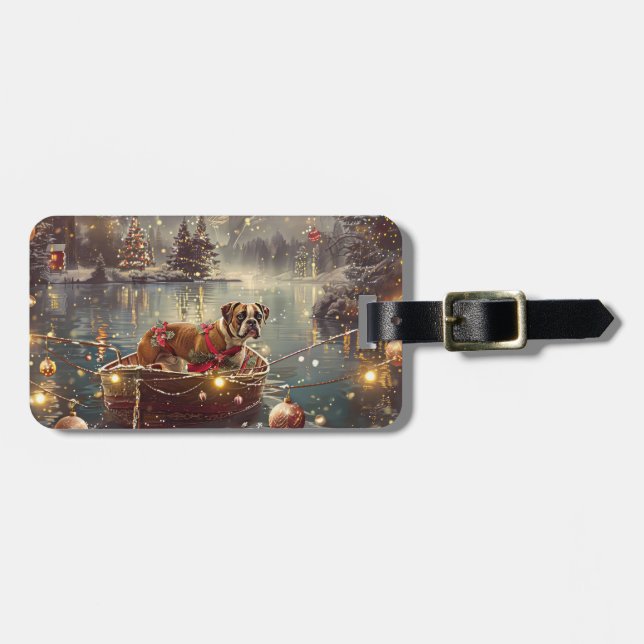 Etiqueta De Bagagem Boxer Christmas Fesage Voyage (Frente Horizontal)