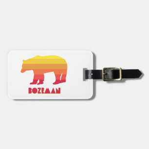 Etiqueta De Bagagem Bozeman Montana Rainbow Bear