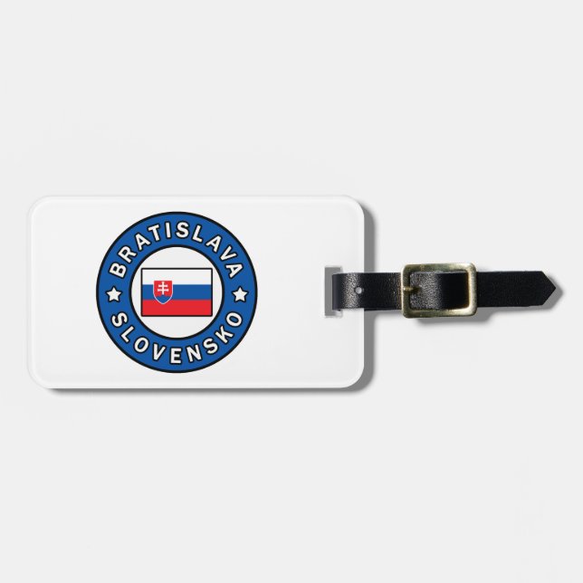 Etiqueta De Bagagem Bratislava Slovensko (Frente Horizontal)
