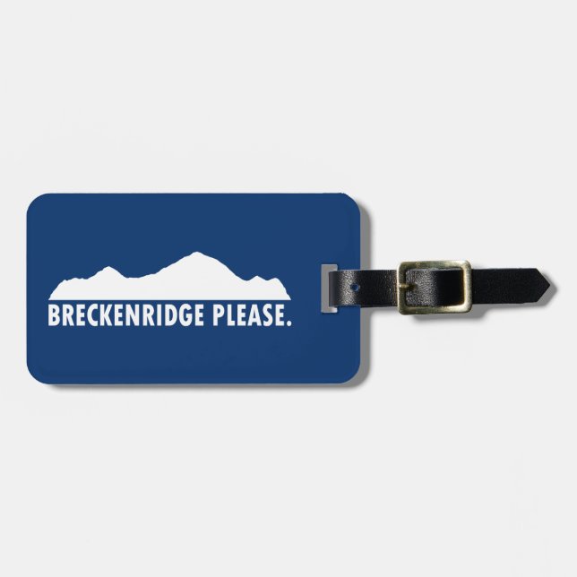 Etiqueta De Bagagem Breckenridge, por favor (Frente Horizontal)