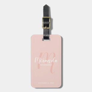 Etiqueta De Bagagem Bridesmaid Personalizado de Script Moderno