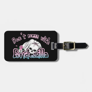 Etiqueta De Bagagem Bridezilla Skull