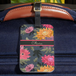 Etiqueta De Bagagem Bright Vintage Floral