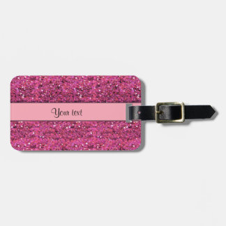 Etiqueta De Bagagem Brilho cor-de-rosa Sparkly