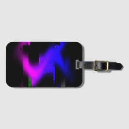 Etiqueta De Bagagem Brilho Plasma Preto