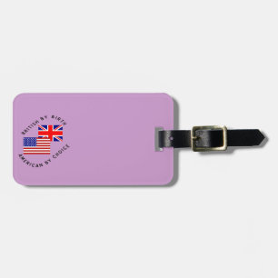 Etiqueta De Bagagem Britânico por Nascimento Americano por Escolha Tex