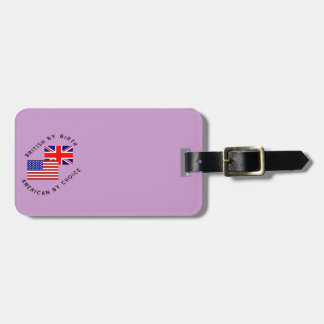 Etiqueta De Bagagem Britânico por Nascimento Americano por Escolha Tex