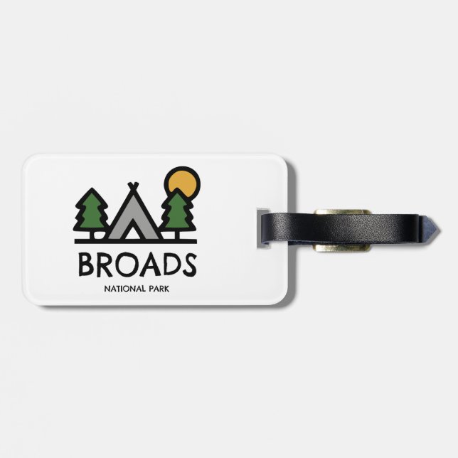 Etiqueta De Bagagem Broads National Park (Traseira Horizontal)
