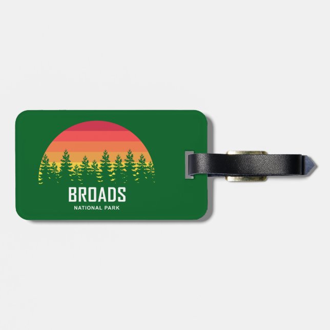 Etiqueta De Bagagem Broads National Park Rainbow Trees (Traseira Horizontal)