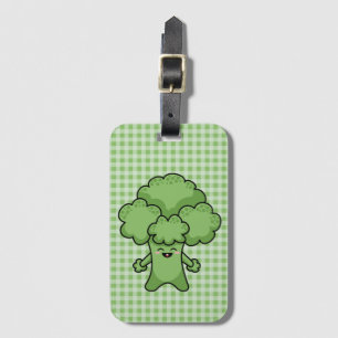 Etiqueta De Bagagem Brócolis Verde Engraçado