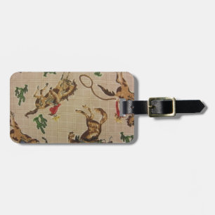 Etiqueta De Bagagem Bronco Bucking