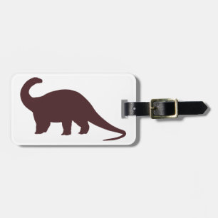 Etiqueta De Bagagem Brown Dinosaur
