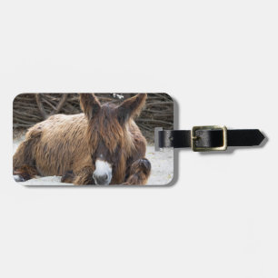 Etiqueta De Bagagem Brown Poitou Donkey