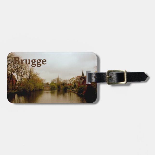 Etiqueta De Bagagem Bruges souvenir (Frente Horizontal)