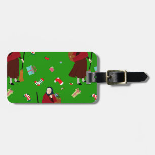 Etiqueta De Bagagem bruxa de natal Befana