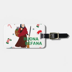 Etiqueta De Bagagem bruxa de natal buona Befana