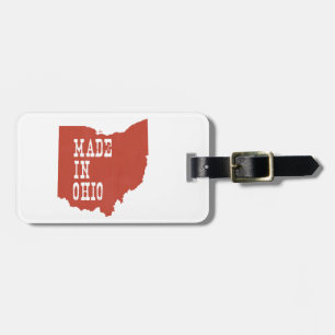 Etiqueta De Bagagem Buckeye Feita Em Ohio, Ohioan Nascer Aumentou Patr