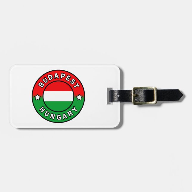 Etiqueta De Bagagem Budapest Hungria (Frente Horizontal)