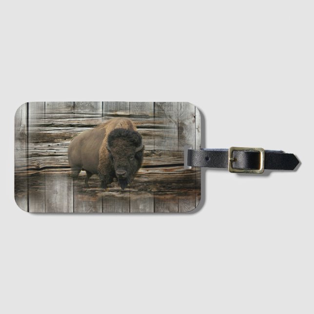 Etiqueta De Bagagem Buffalo (Frente Horizontal)